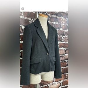 Cartonnier by Anthropologie Blazer Jacket Coat Collared Dark Gray Size 6